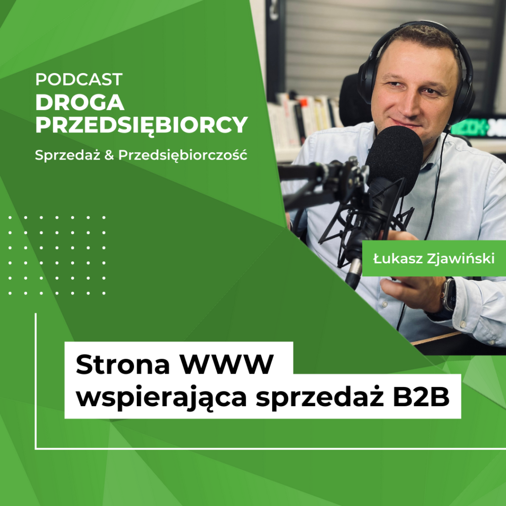 Strona WWW wspierająca sprzedaż B2B - Podcast Droga Przedsiębiorcy