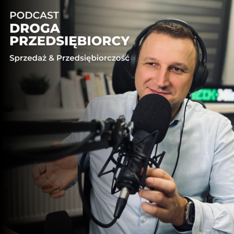Łukasz Zjawiński nagrywa podcast Droga Przedsiębiorcy
