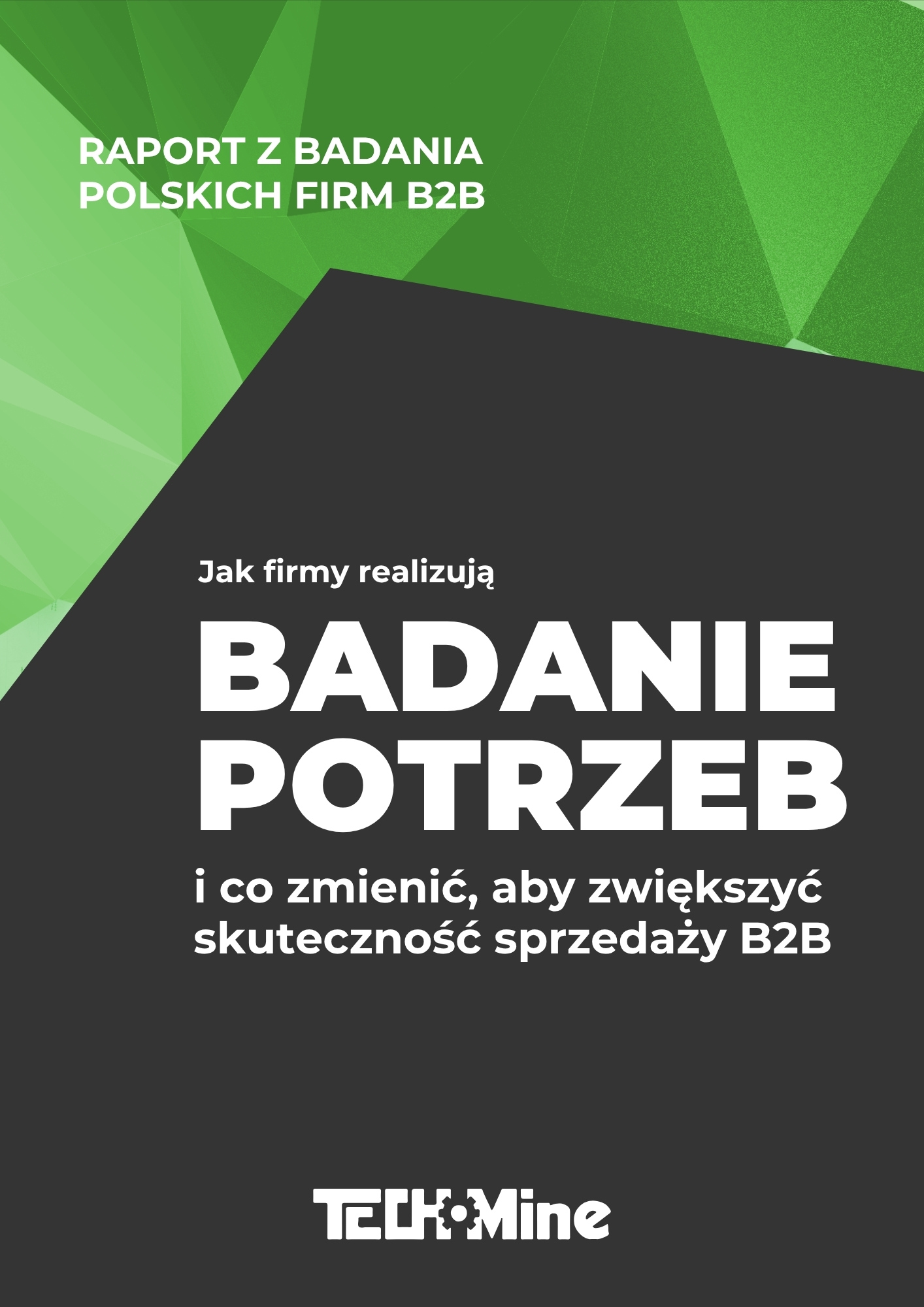 10 taktyk sprzedaży B2B - TechMine - TechMine - doradztwo w sprzedaży B2B i rozwoju firm Raport z badania firm B2B - TechMine